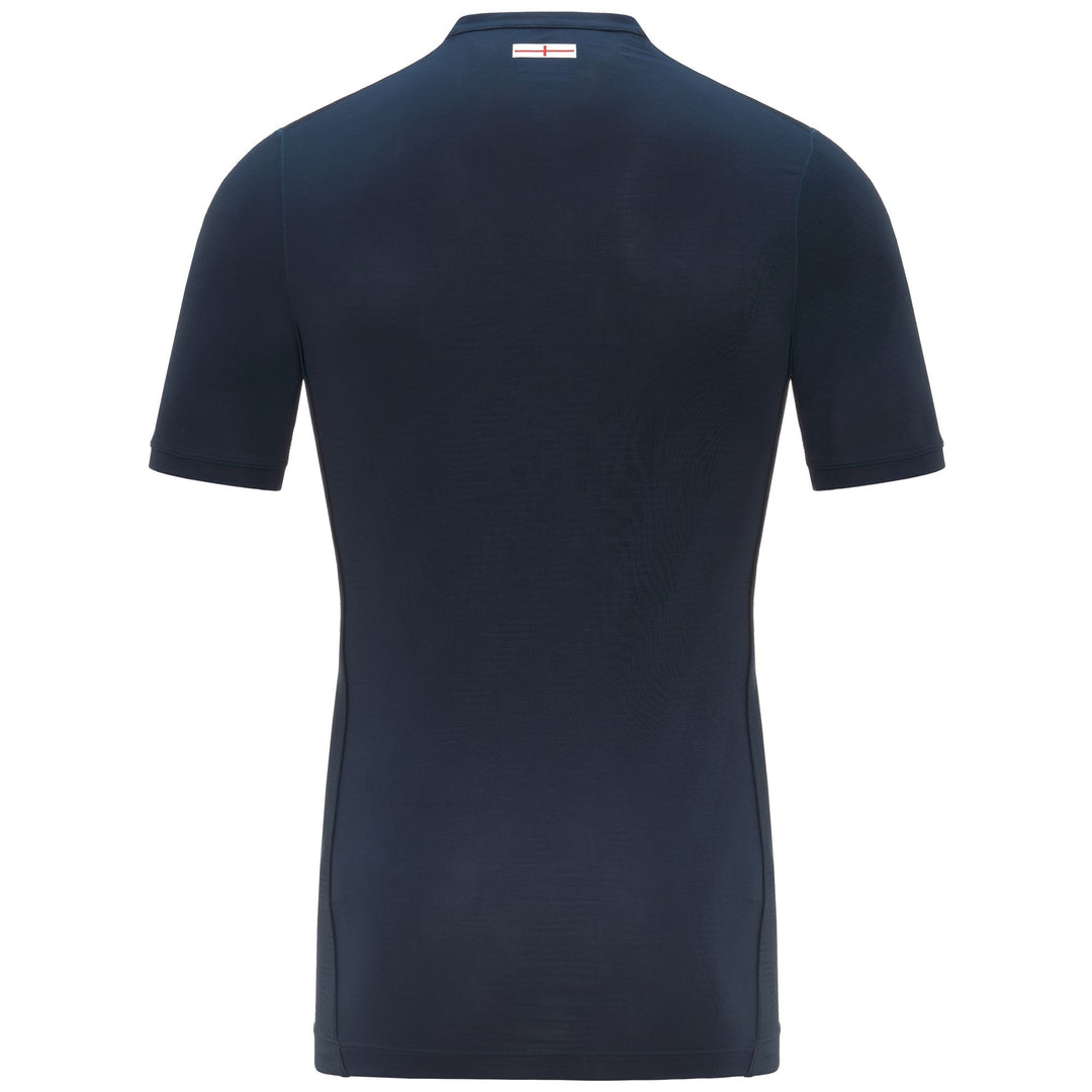 Maillot de football Genoa bleu pour homme, coupe ajustée, en tissu jacquard recyclé main