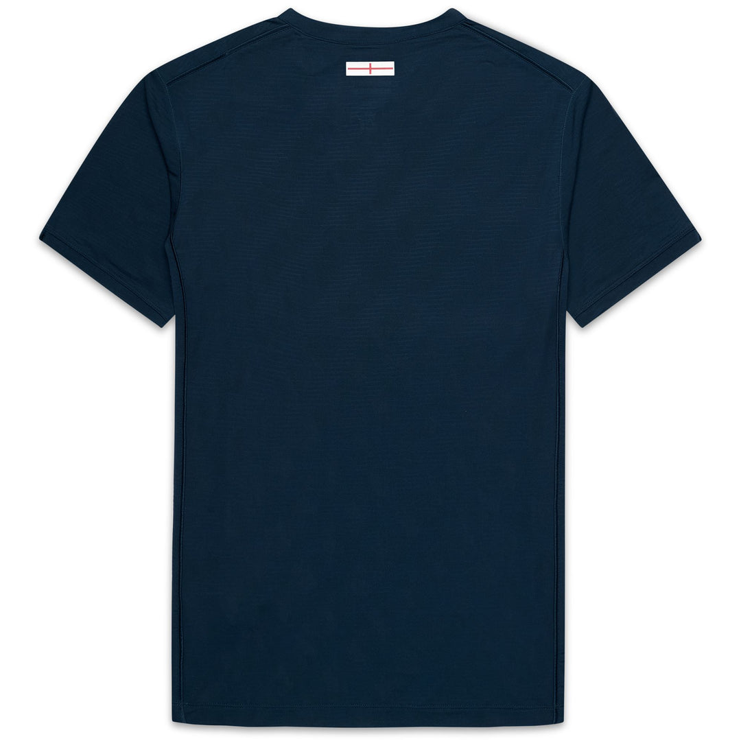 Maillot de football Genoa bleu pour homme, coupe ajustée, en tissu jacquard recyclé main