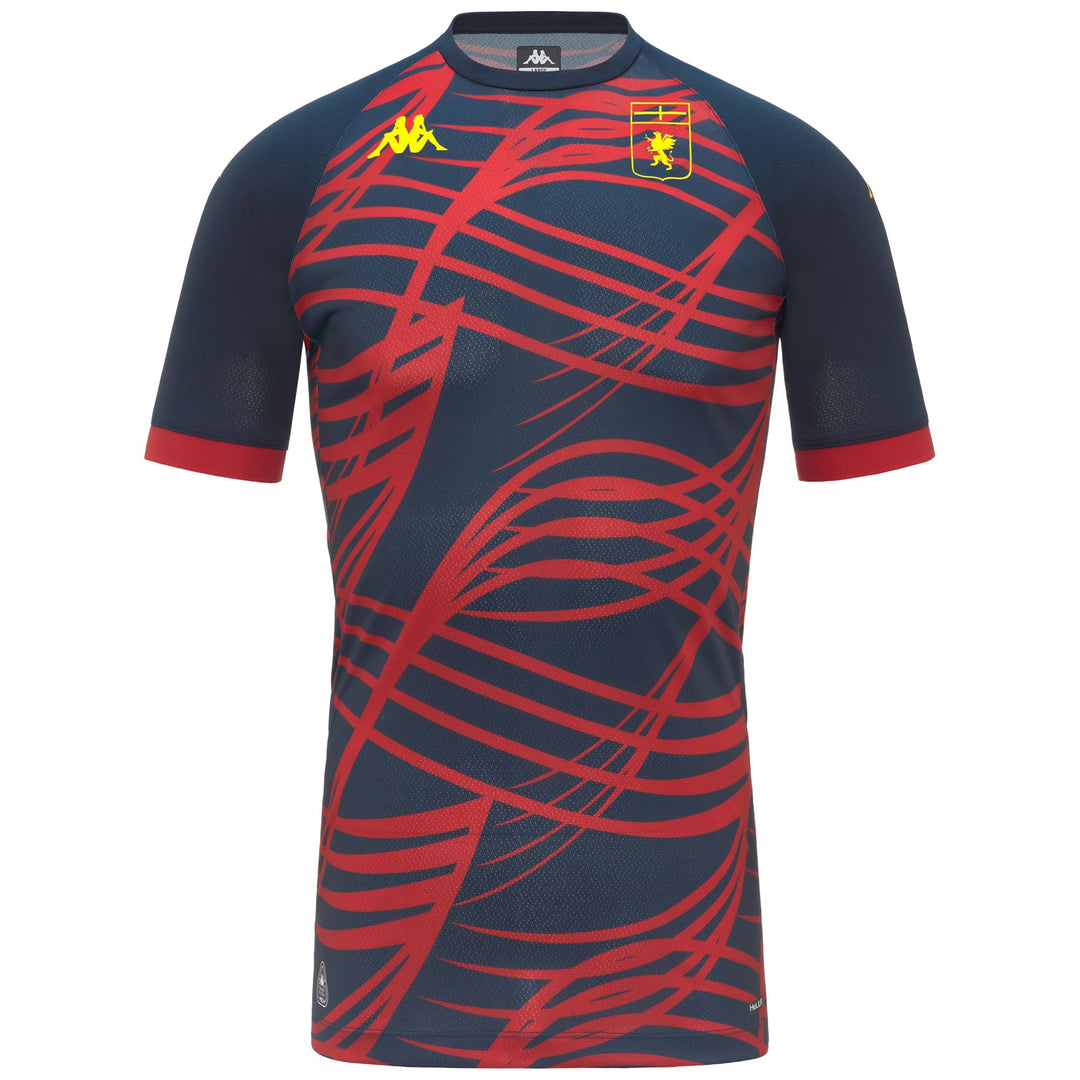 Blue Men's Genoa Football Slim Fit Pre-Match Shirt 01