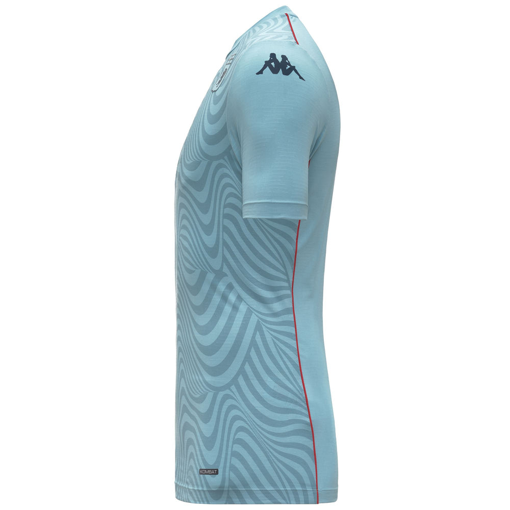 Blue Men's Genoa Football Goalkeeper Slim Fit Shirt in Recycled Fabric 02