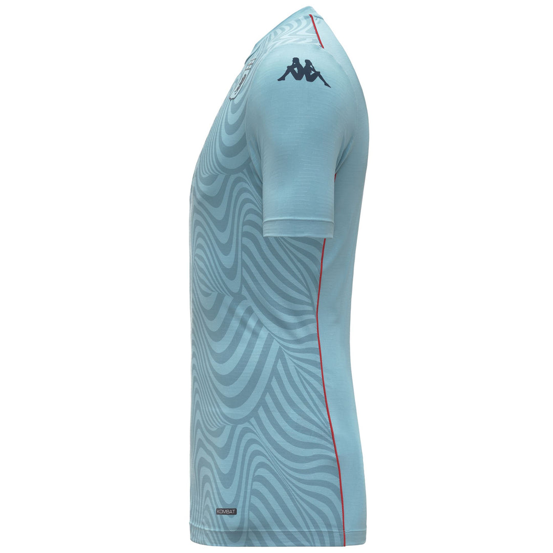 Maillot de gardien de but de football Genoa pour homme, coupe ajustée, en tissu recyclé, bleu main
