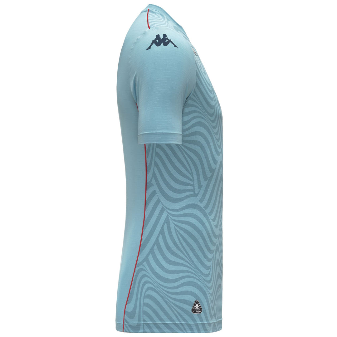 Maillot de gardien de but de football Genoa pour homme, coupe ajustée, en tissu recyclé, bleu main