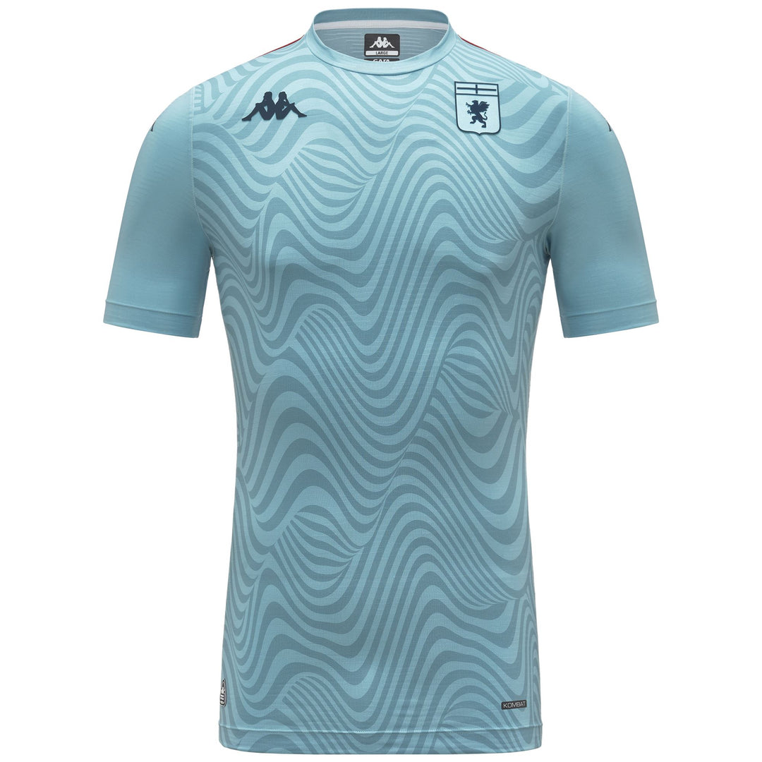 Maglia da portiere da uomo blu del Genoa, vestibilità slim, in tessuto riciclato. 01