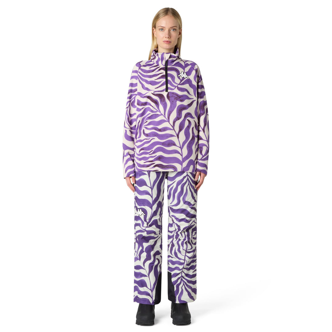 Beige Unisex Slim Fit Technical Fleece with All-Over Print main