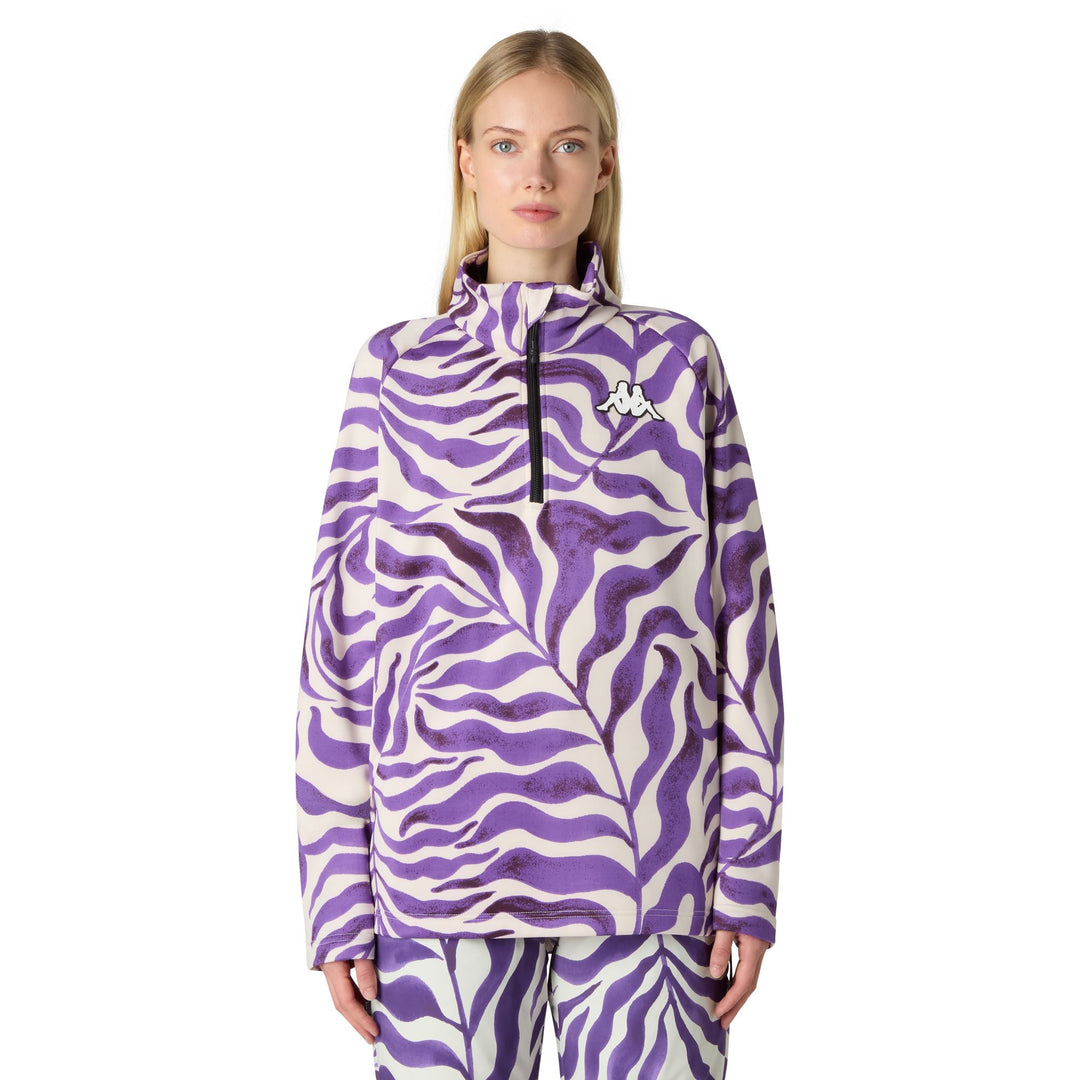 Beige Unisex Slim Fit Technical Fleece with All-Over Print 01