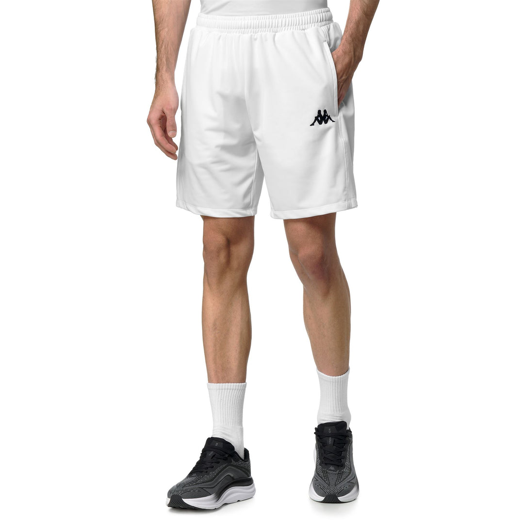Short d'entraînement blanc pour homme, coupe classique, en jersey technique 01