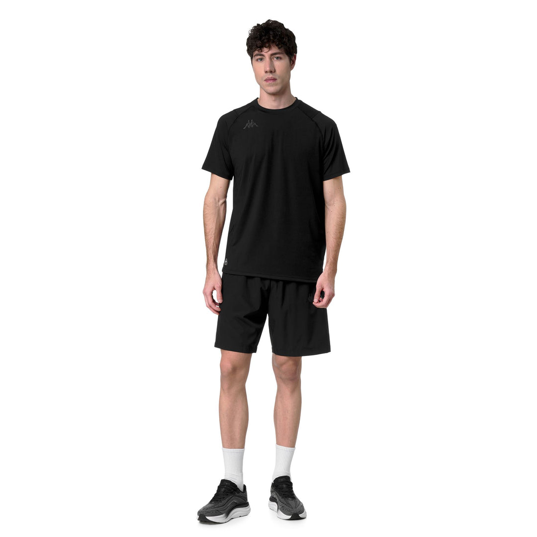 Short d'entraînement technique noir pour homme, coupe classique main