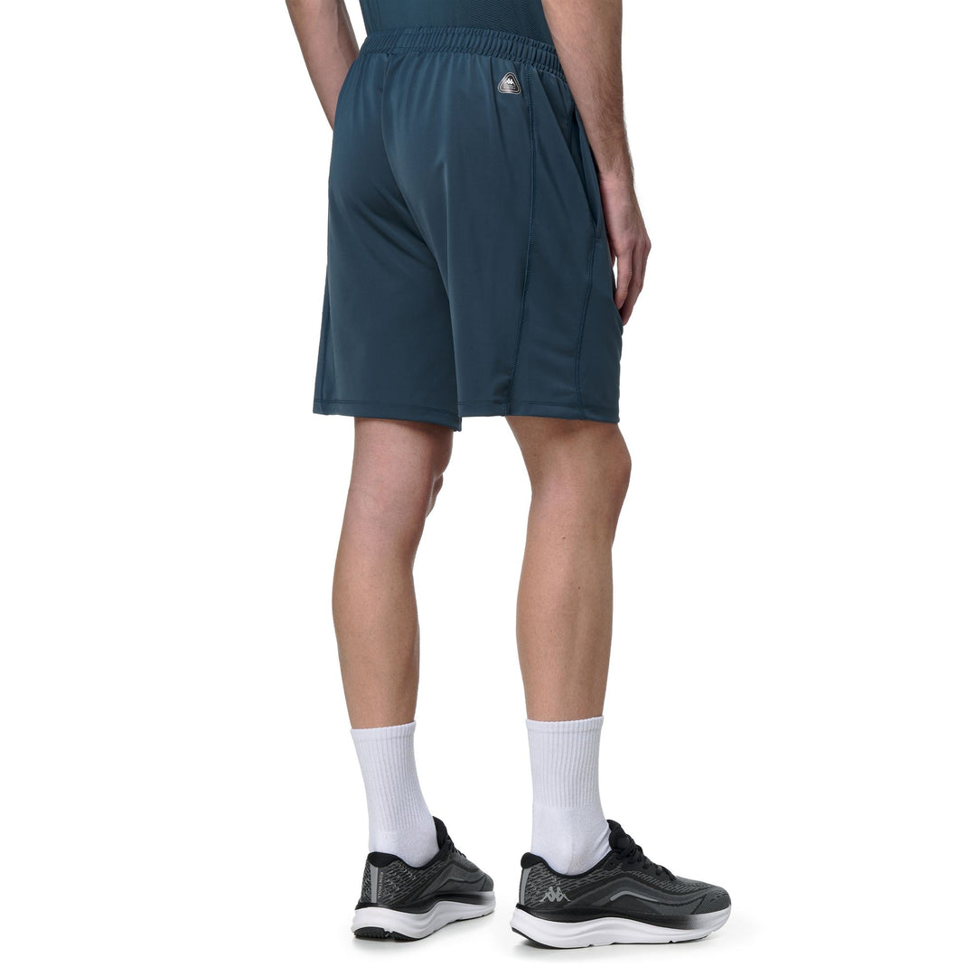 Pantaloncini da uomo sportivi blu in jersey tecnico a vestibilità regolare main