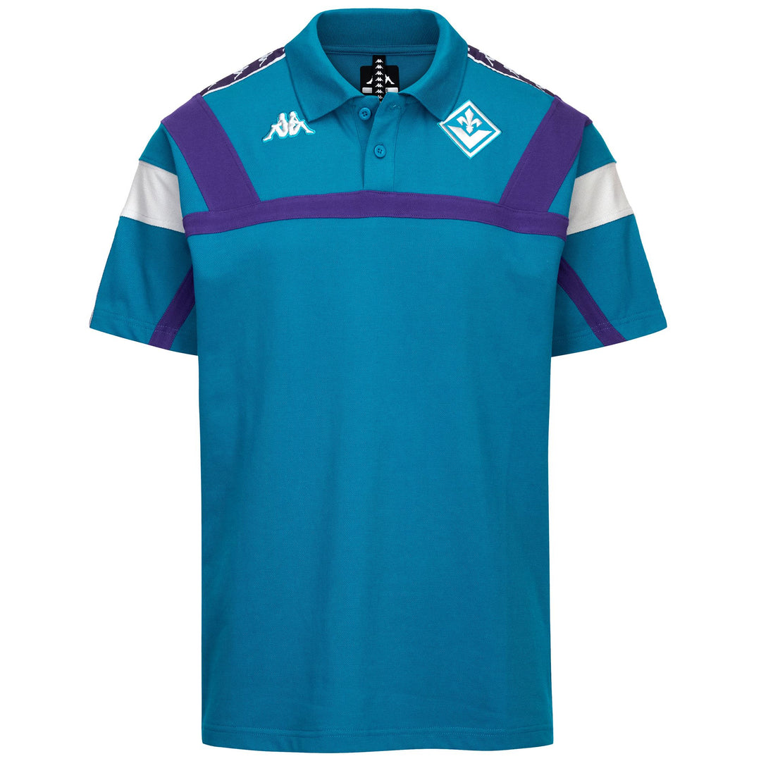 Blue Men's ACF Fiorentina Football Polo Shirt in Regular Fit 01