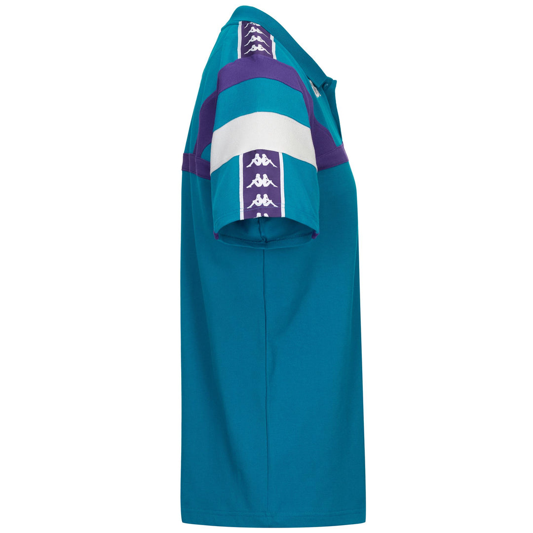 Turquoise green Men's Regular Fit Polo Shirt with 3D Embroidery main