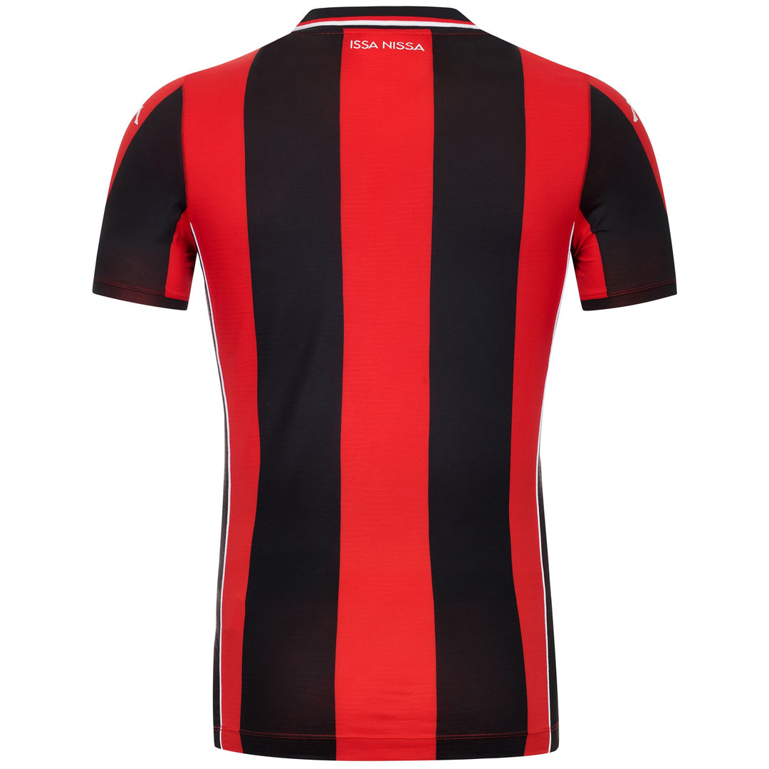 Red Men's Active Jersey Shirt with Slim Fit and Sponsors main