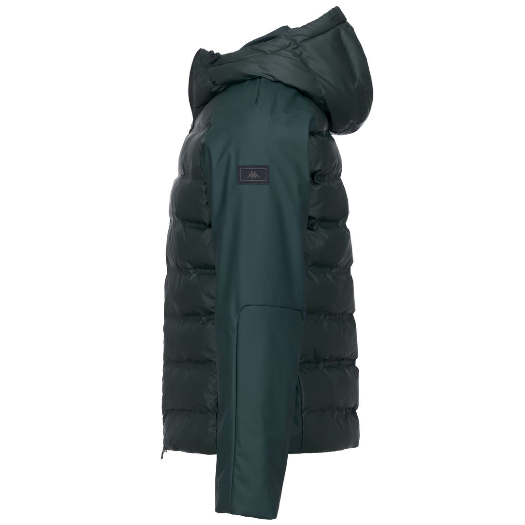 Veste matelassée imperméable pour homme, coupe classique, verte main