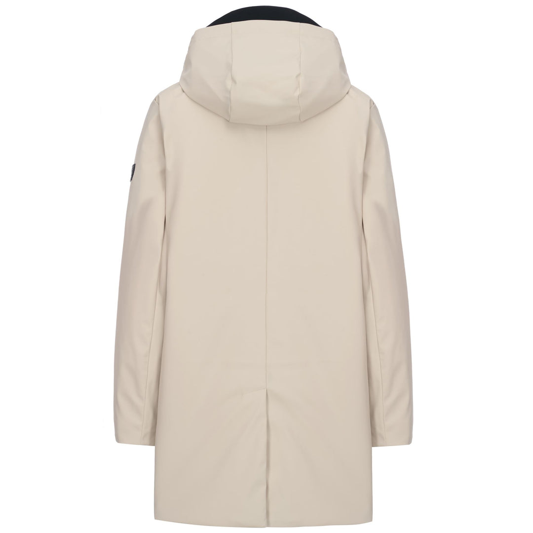 Beige Women's Long Waterproof Jacket with Lightweight Insulation main