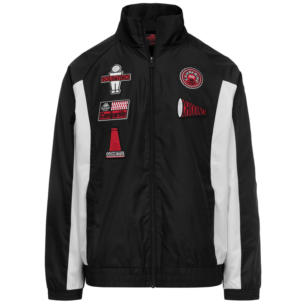 Black Men's Oversize Sportswear Fleece Sweatshirt | Kappa