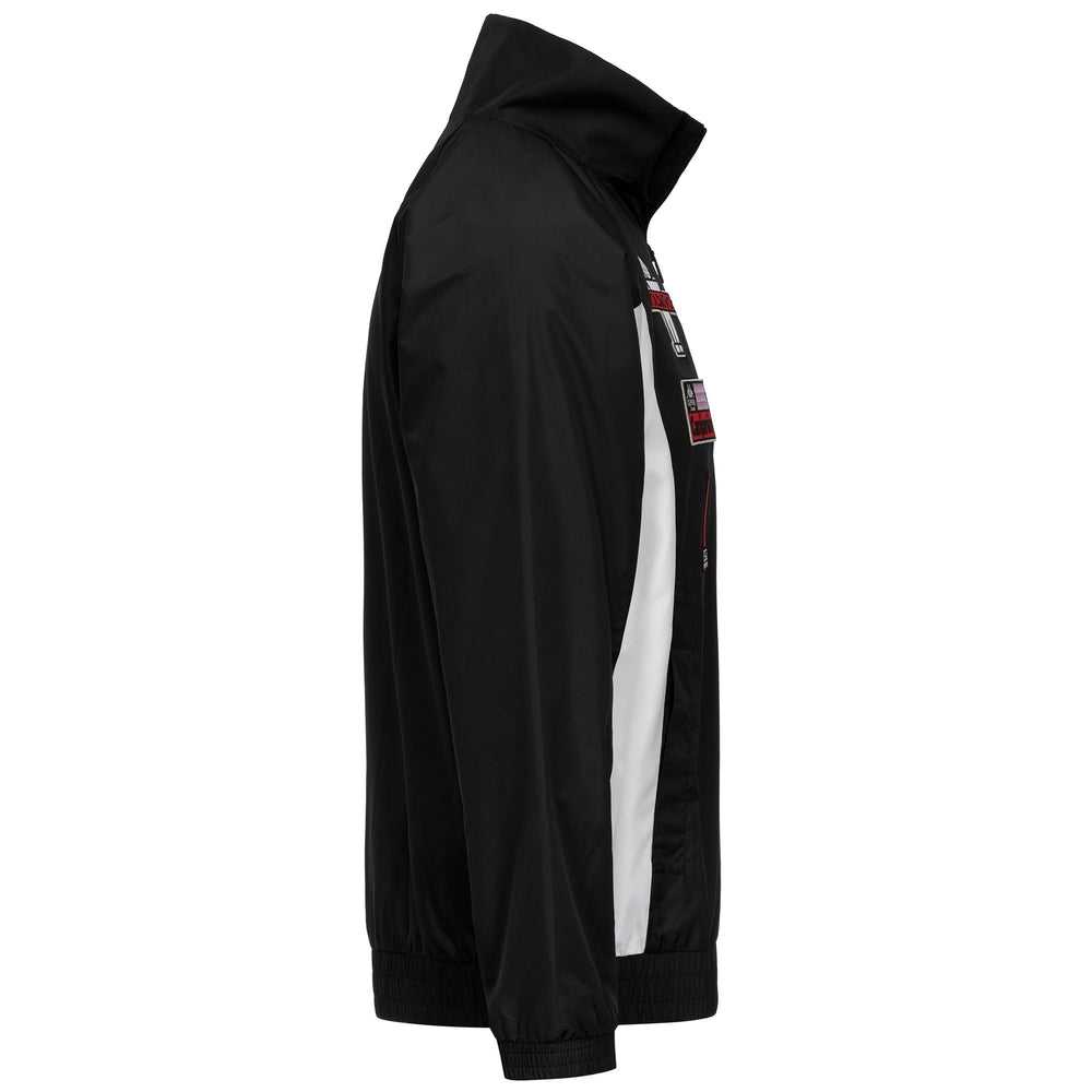 Felpa da uomo nera con grafiche stampate e patch 02