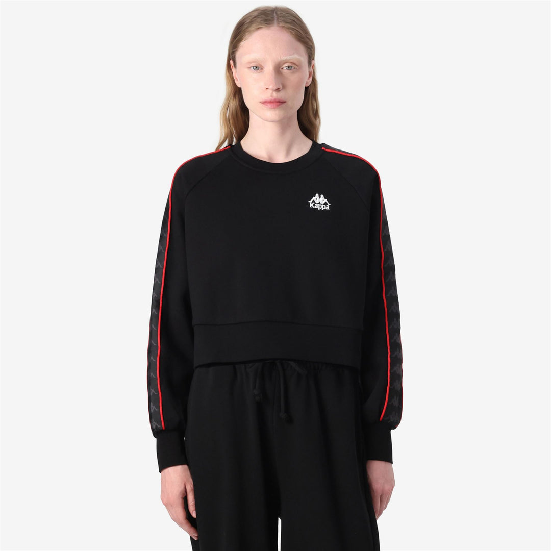 Black Red Women's Oversized Fleece Sport Jumper main