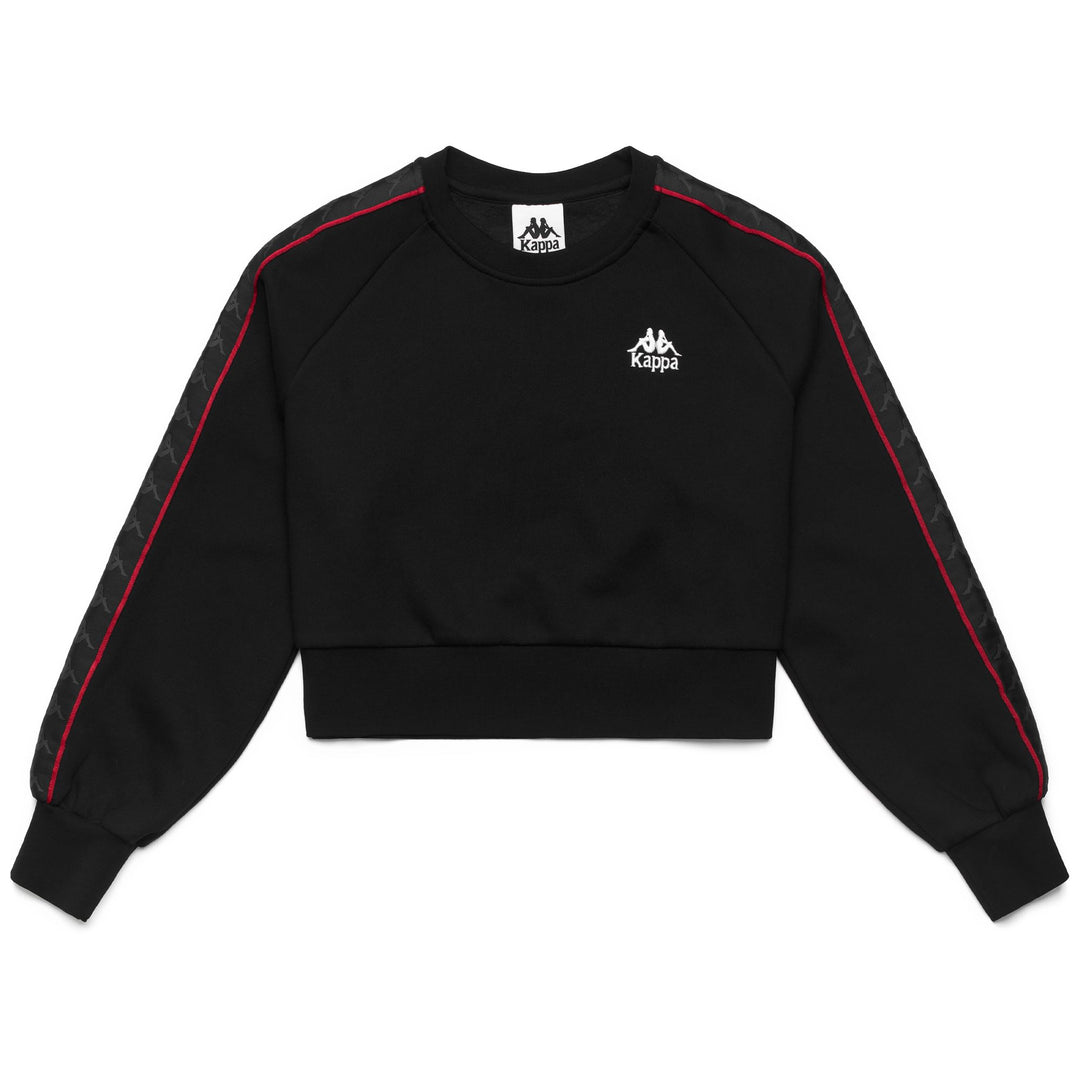 Black Red Women's Oversized Fleece Sport Jumper 01