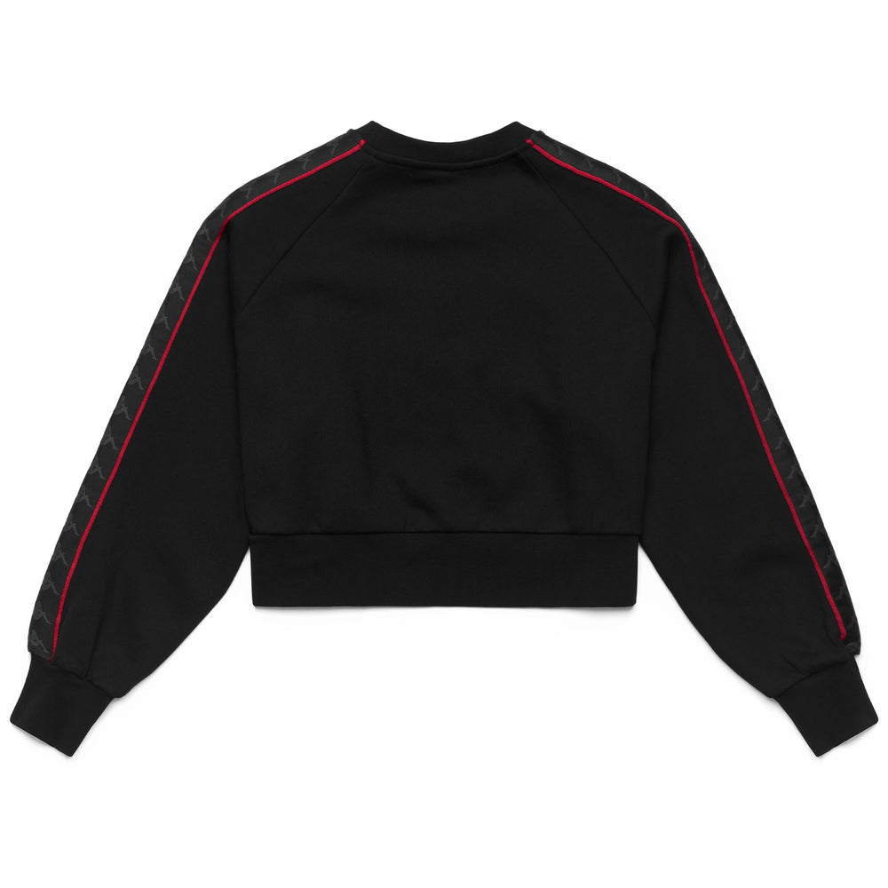 Black Red Women's Oversized Fleece Sport Jumper 02
