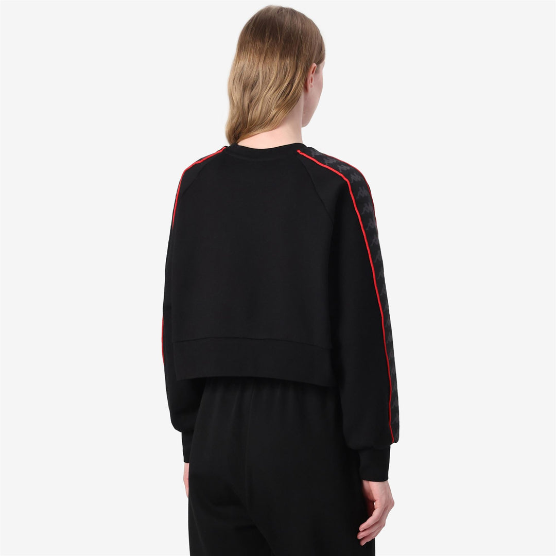 Black Red Women's Oversized Fleece Sport Jumper main