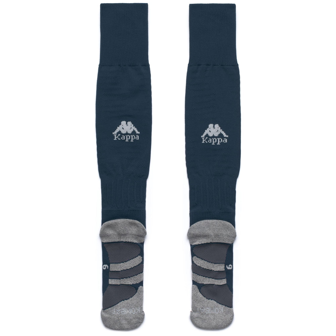 Chaussettes de football montantes Genoa bleues pour hommes, avec amorti maximal main