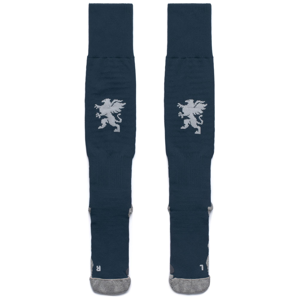 Chaussettes de football montantes Genoa bleues pour hommes, avec amorti maximal 02