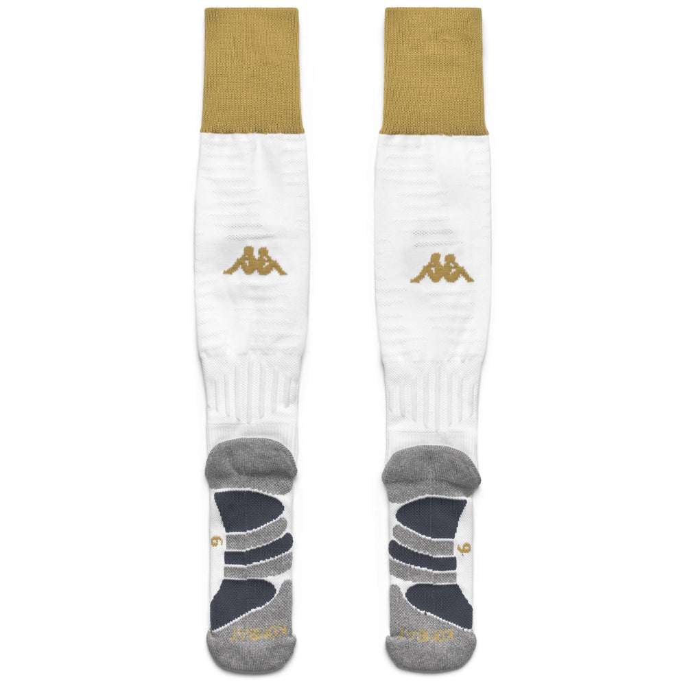 White Men's Genoa Football Knee High Socks with Cushioning 02