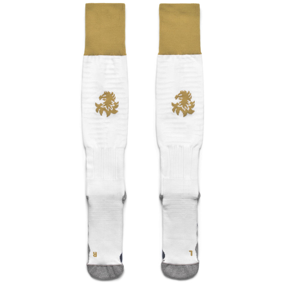 Calcetines de fútbol blancos hasta la rodilla con amortiguación del Genoa para hombre 02