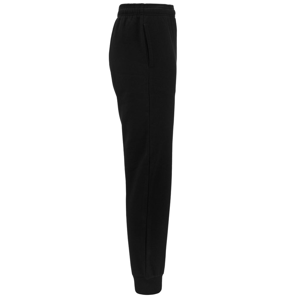 Black Men's Regular Fit Training Pants in Brushed Fleece 02