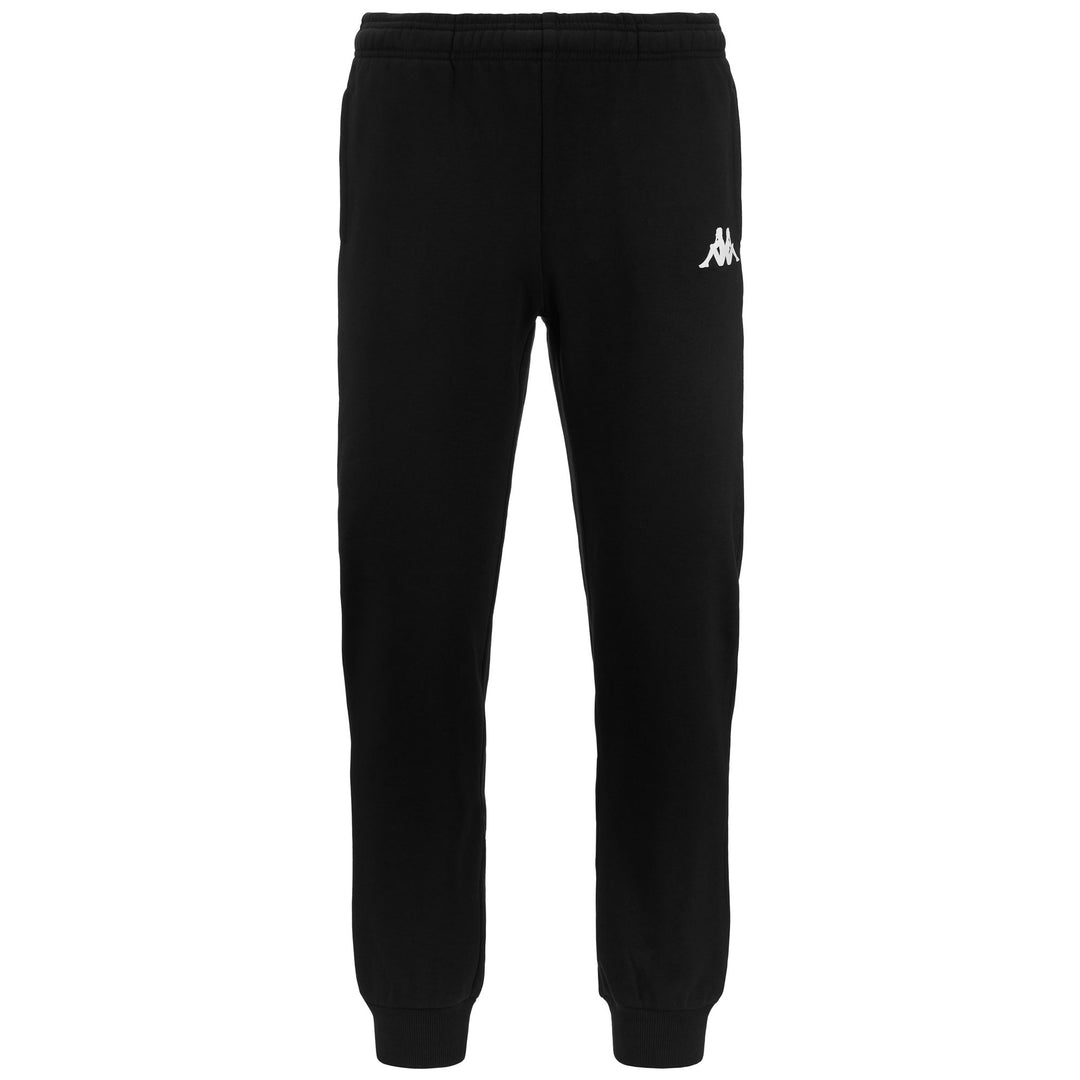 Black Men's Training Sport Trousers in Brushed Fleece 01