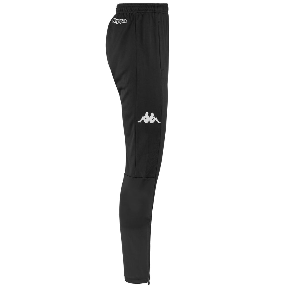 Pantalones de entrenamiento de fútbol negros ajustados para hombre en felpa francesa gruesa 02