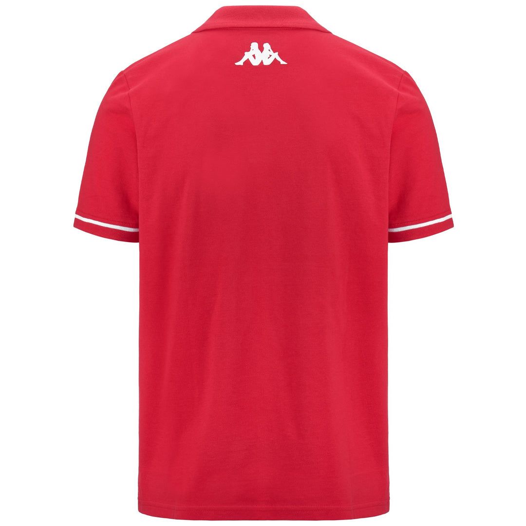 Polo rouge en coton pour homme, coupe classique, idéal pour l'entraînement main