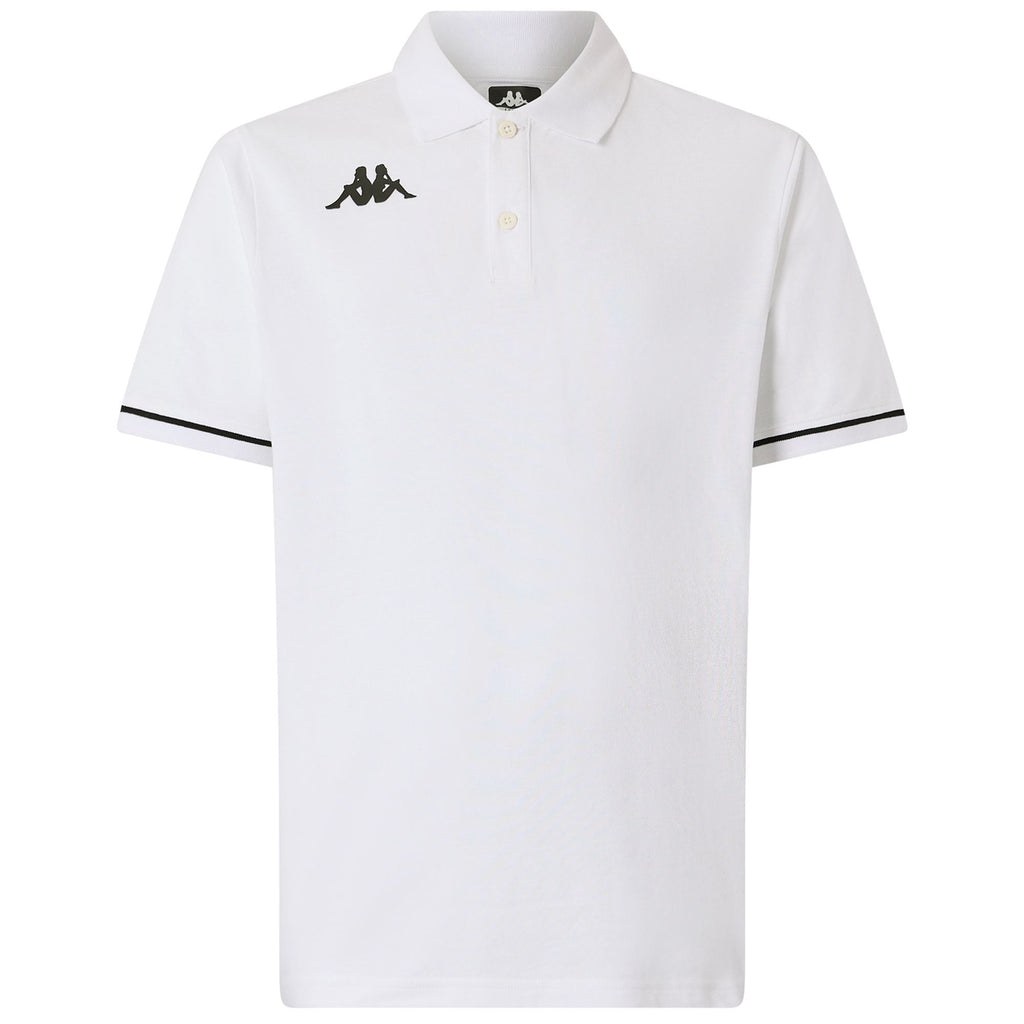 Kappa Brescia ポロシャツ XL ホワイト Polo Shirts Man KAPPA4TRAINING BARLI Polo WHITE-BLACK