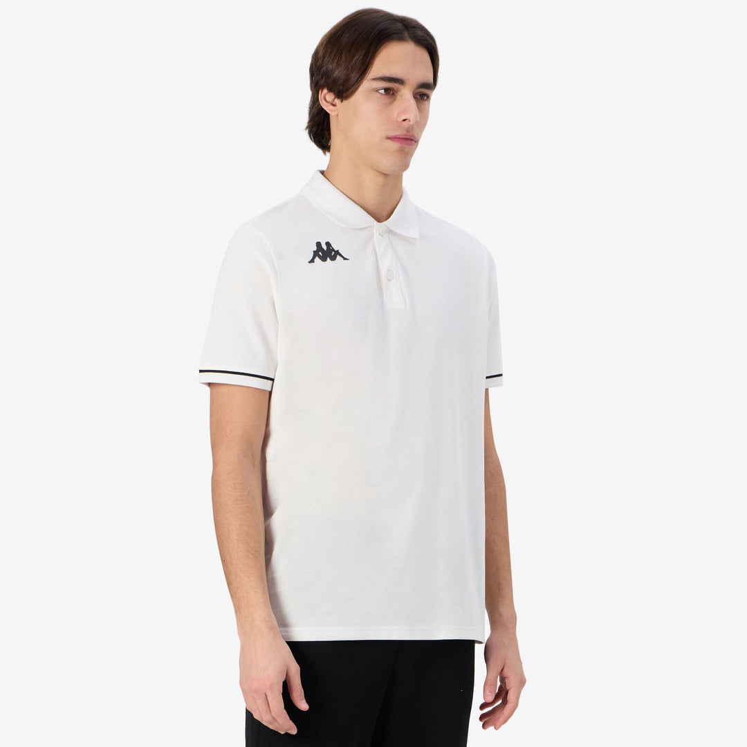 Polo de algodón blanco de corte regular para hombre para entrenamiento main