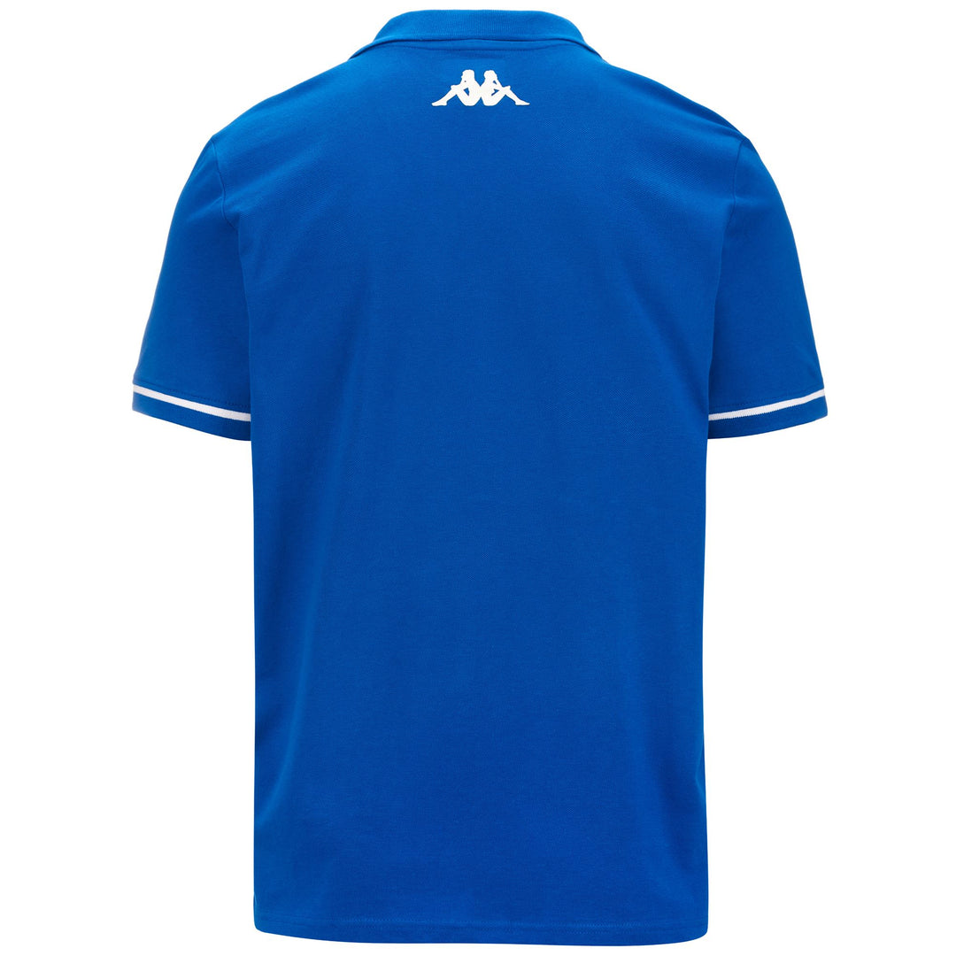Polo bleu en coton pour homme, coupe classique, idéal pour l'entraînement main