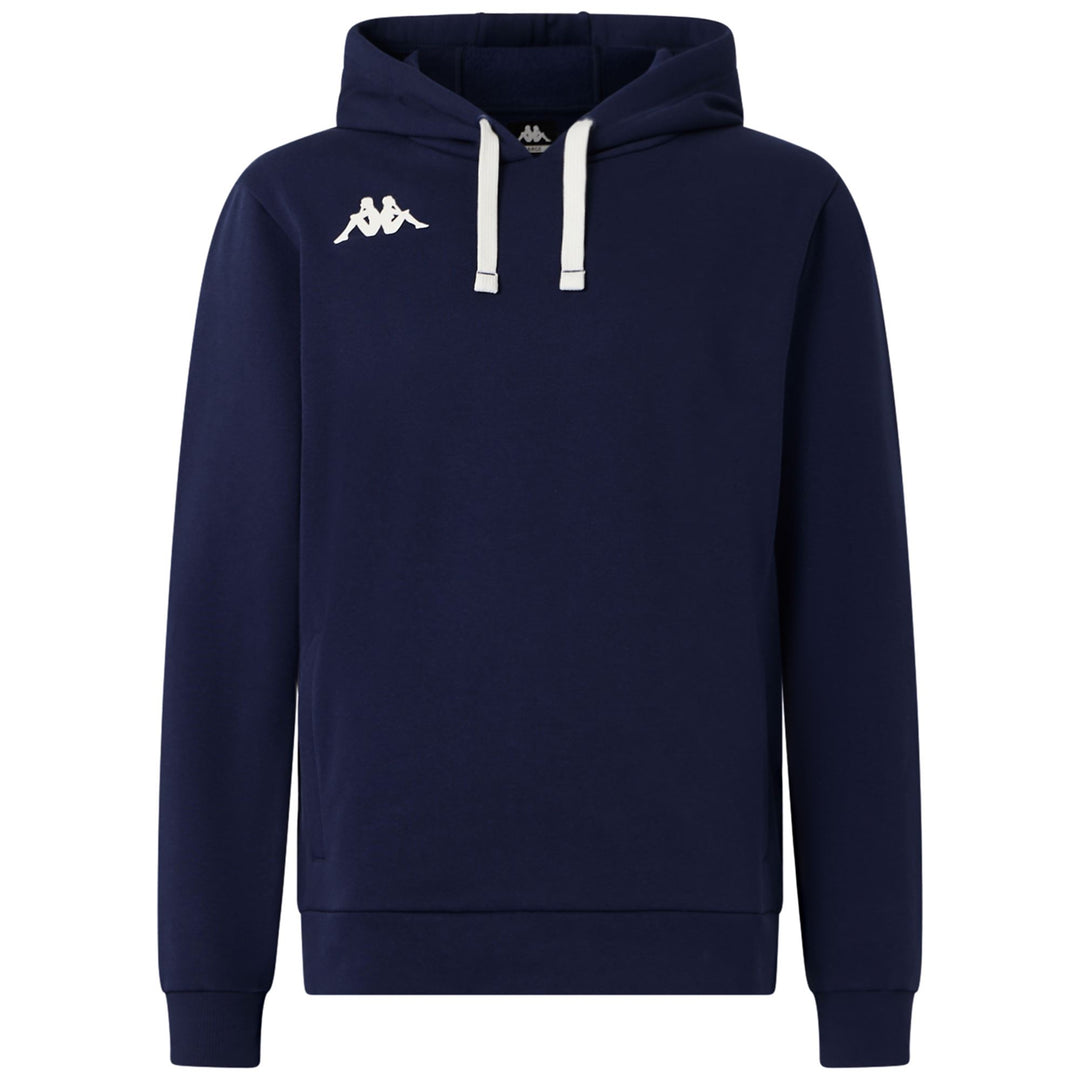 Sudadera con capucha de polar azul marino para hombre con bolsillos y puños acanalados main
