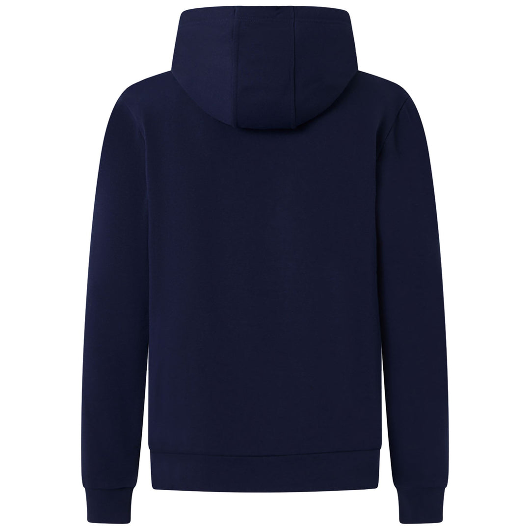 Sudadera con capucha de polar azul marino para hombre con bolsillos y puños acanalados main