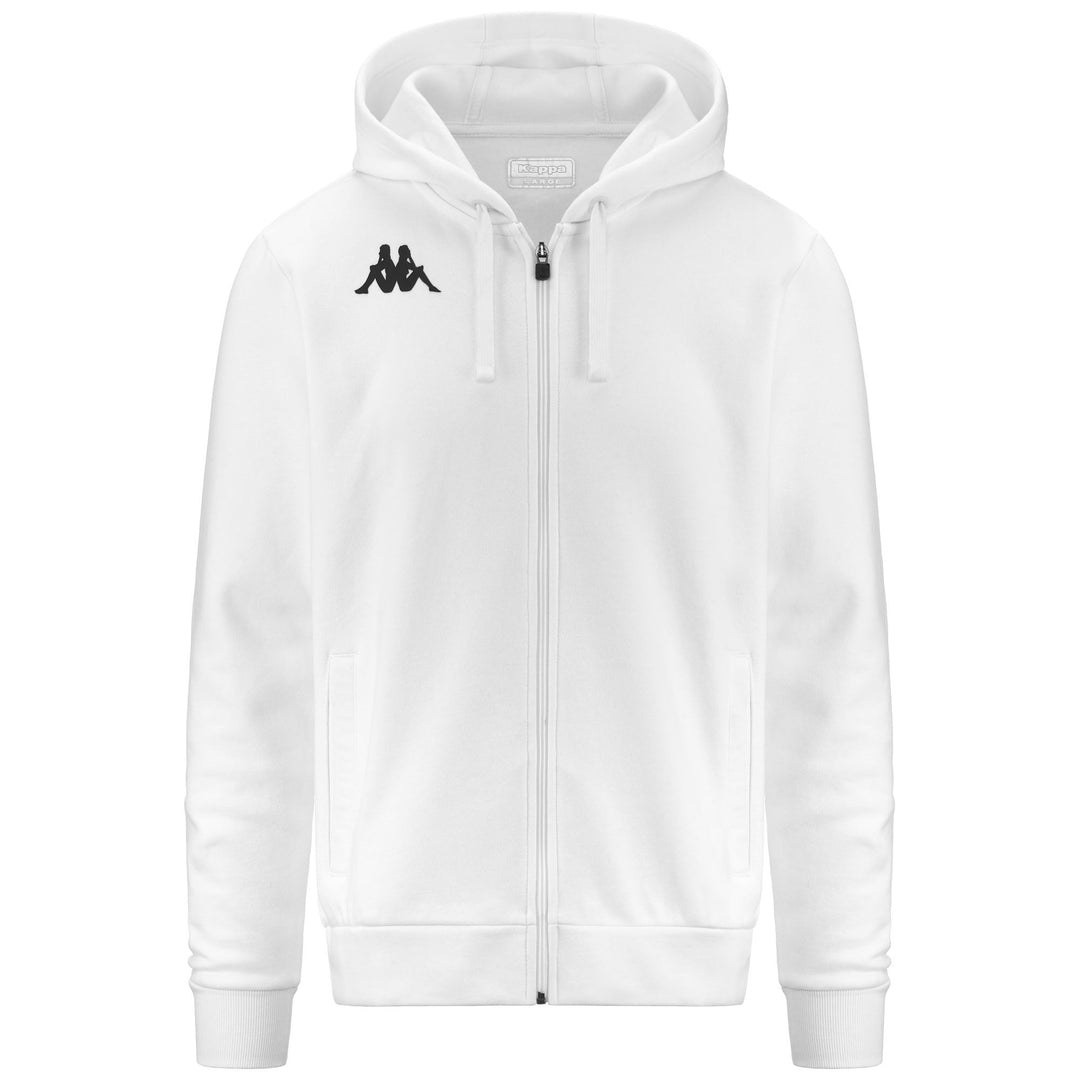 Grey White Men's Full Zip Fleece Training Hoodie 01