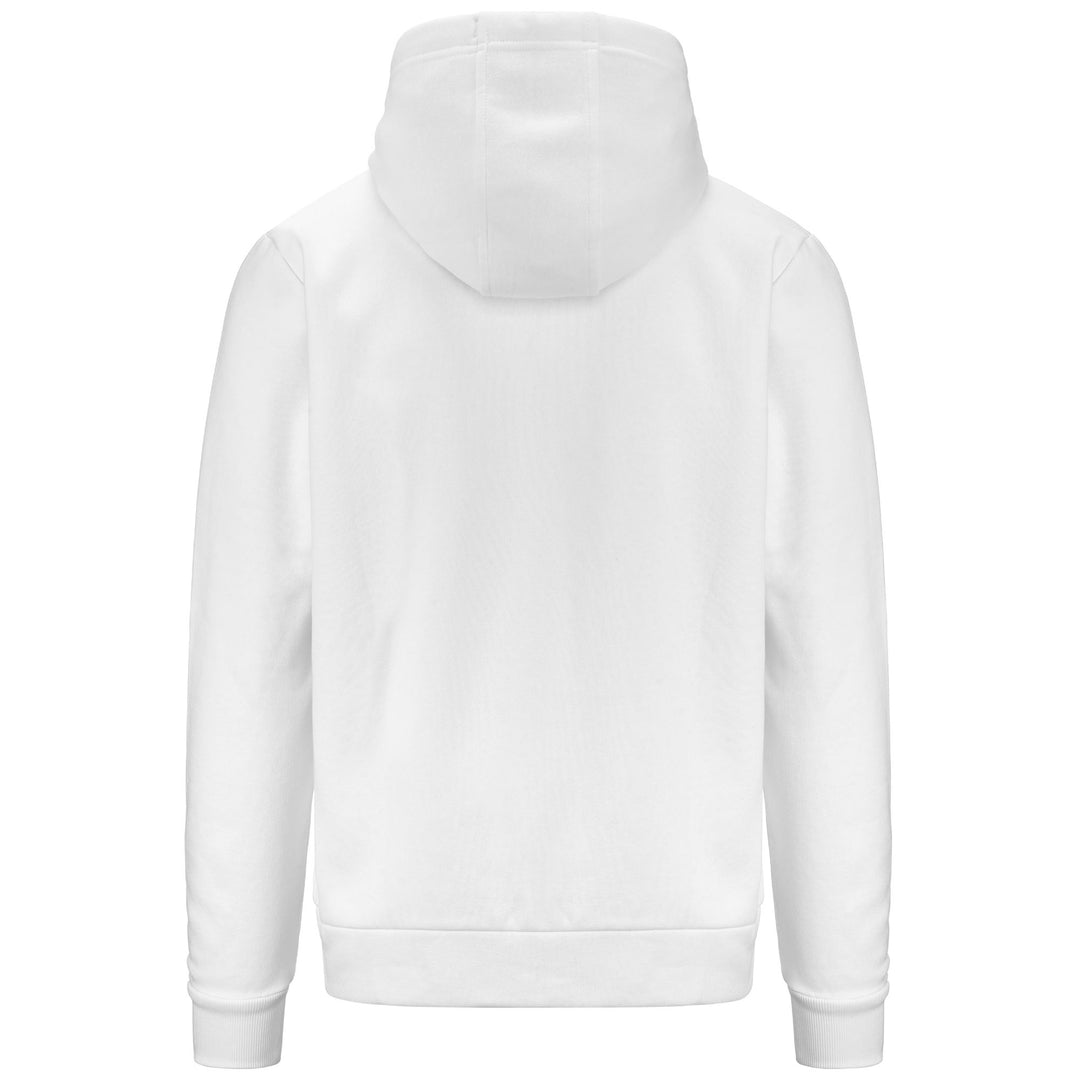 Sweat à capuche en polaire brossée blanche pour homme, coupe classique main