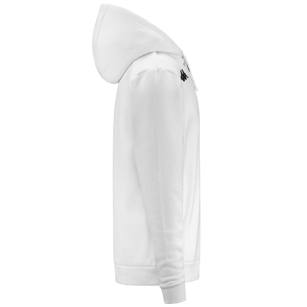 White Men's Regular Fit Brushed Fleece Hoodie 02