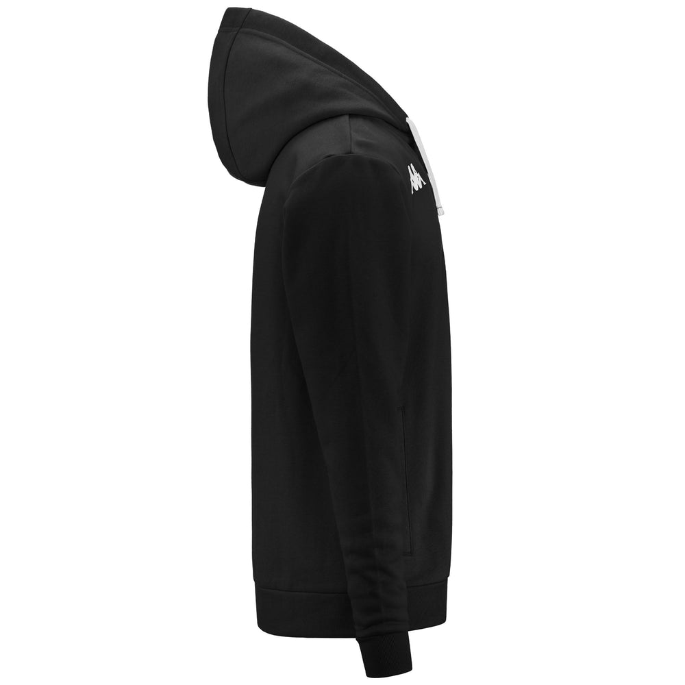 Black Men's Regular Fit Full Zip Hoodie in Brushed Fleece 02