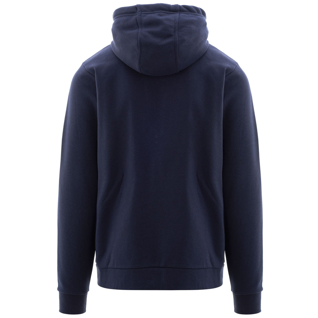 Blue Men's Regular Fit Full Zip Hoodie in Brushed Fleece for Training main