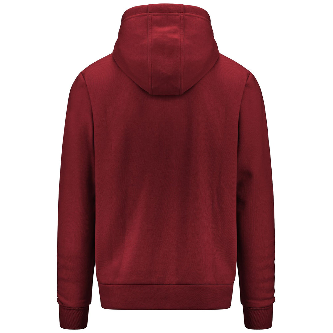 Sweat à capuche zippé en polaire rouge pour homme, coupe classique, idéal pour l'entraînement main