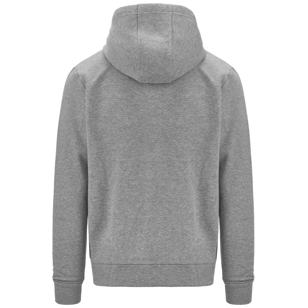 Sweat à capuche zippé gris pour homme, coupe classique, en polaire brossée main