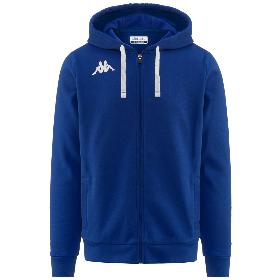 Sapphire Blue Men's Full Zip Training Hoodie in Fleece 01