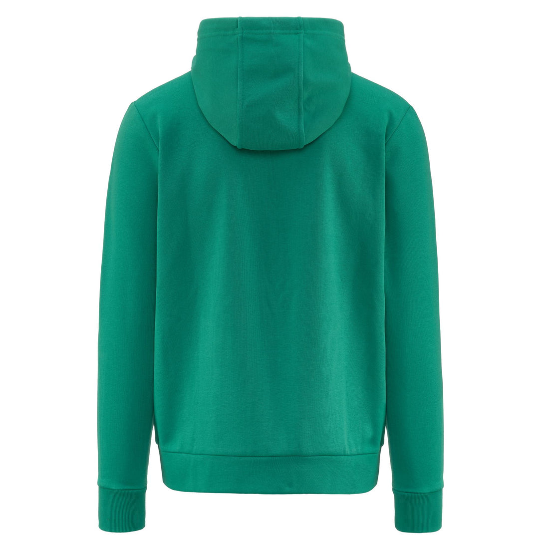 Felpa con cappuccio in pile verde da uomo vestibilità regular per l'allenamento main