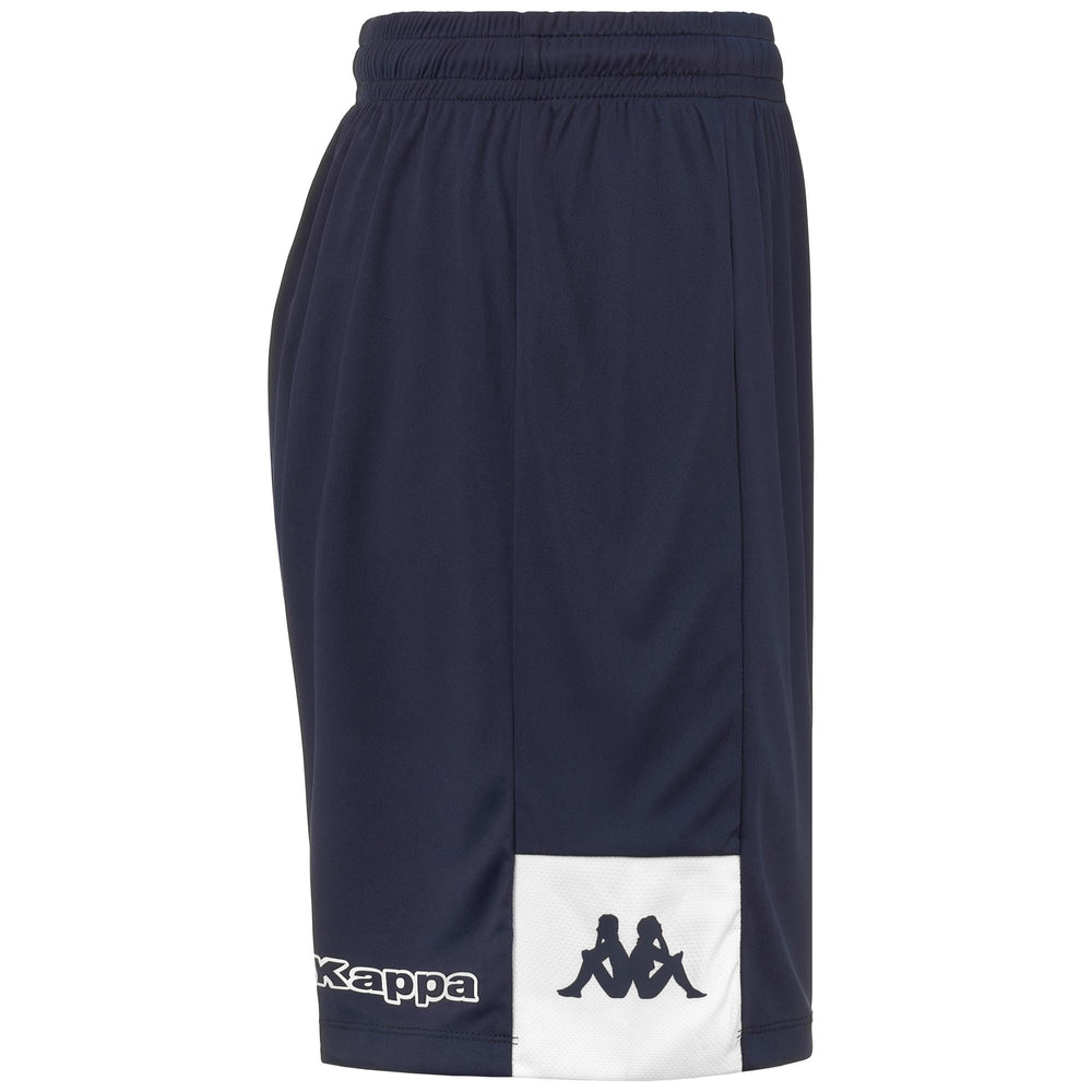Pantalones cortos de entrenamiento de fútbol para hombre en azul de tejido interlock 02