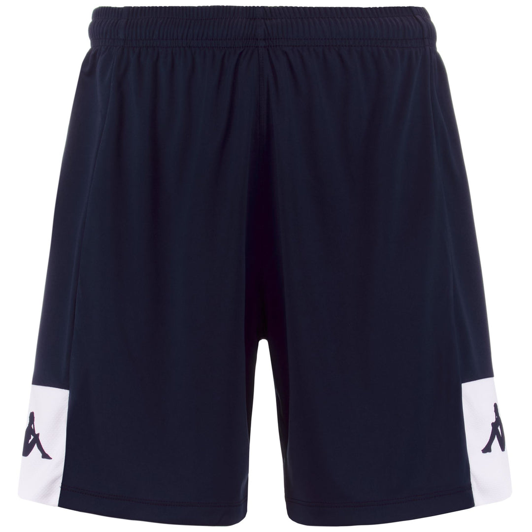 Pantalones cortos de entrenamiento de fútbol para hombre en azul de tejido interlock 01