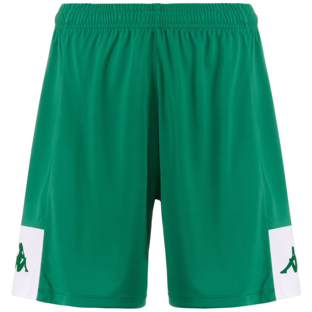 Green Men's Kappa Football Training Shorts with Side Insets 01