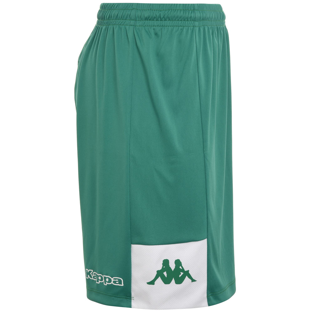Green Men's Kappa Football Training Shorts with Side Insets 02