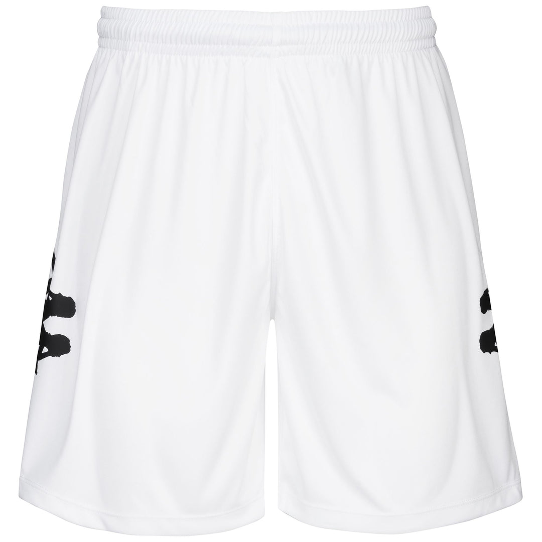 White Men's Regular Fit Soccer Shorts in Interlock Fabric 01